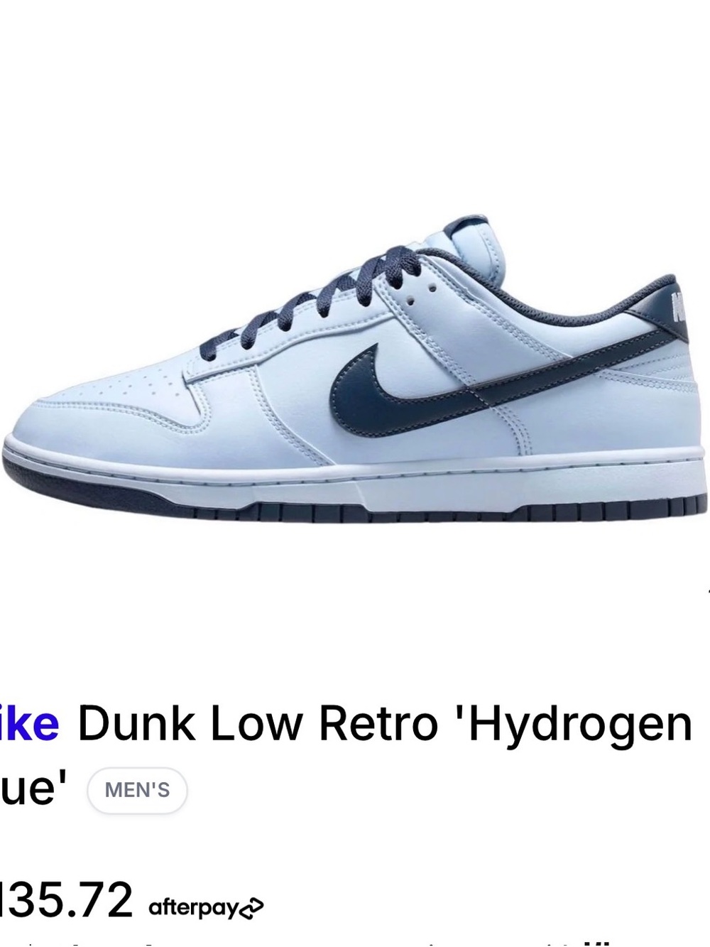 Nike Men’s Dunk Low — Light Blue / Navy